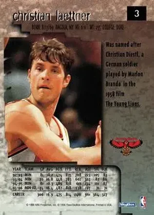 Christian Laettner back