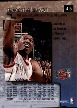Back of Hakeem Olajuwon