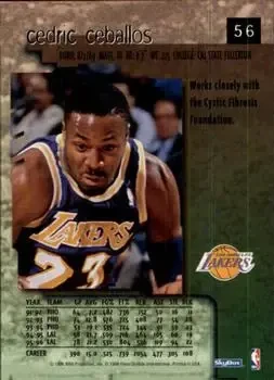 Back of Cedric Ceballos