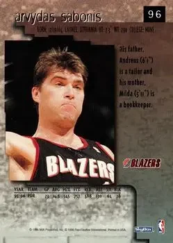 Back of Arvydas Sabonis