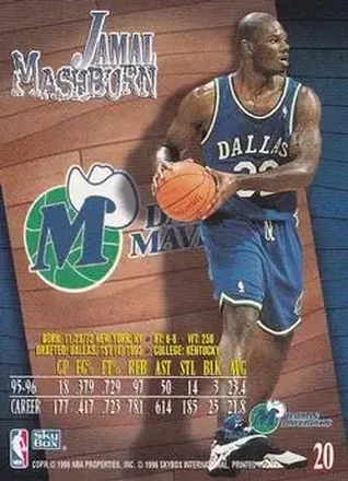 Jamal Mashburn 뒷면
