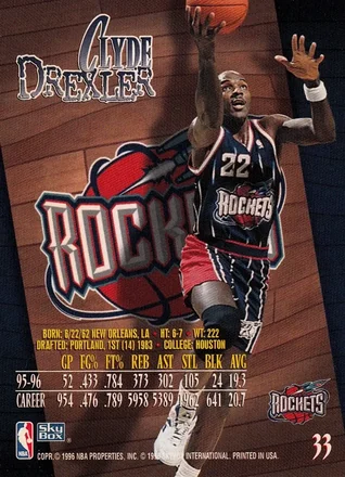 Verso de Clyde Drexler