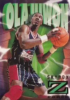 1996-97 SkyBox Z-Force #35 Hakeem Olajuwon
