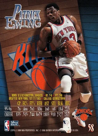 Reverso de Patrick Ewing