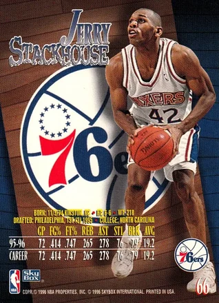 Jerry Stackhouse 뒷면