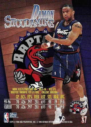 Damon Stoudamire 뒷면