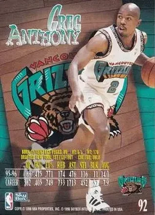 Greg Anthony Rückseite