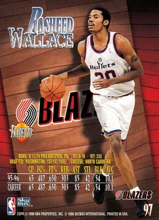 Rasheed Wallace Rückseite
