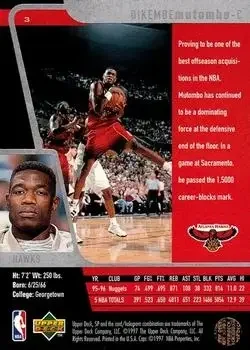 Back of Dikembe Mutombo