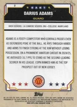 Back of Darius Adams