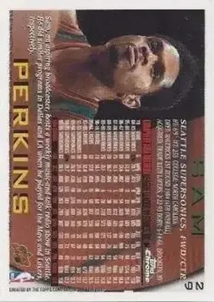 Achterkant van Sam Perkins