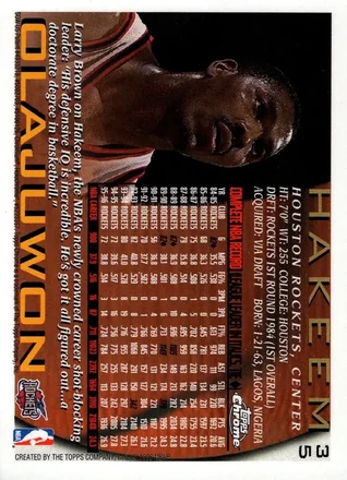Hakeem Olajuwon Rückseite