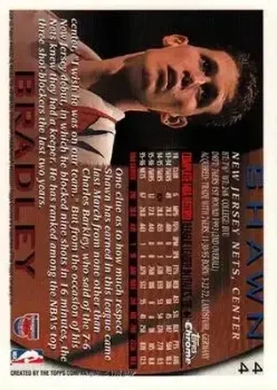 Verso de Shawn Bradley