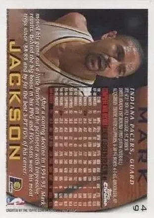 Verso de Mark Jackson