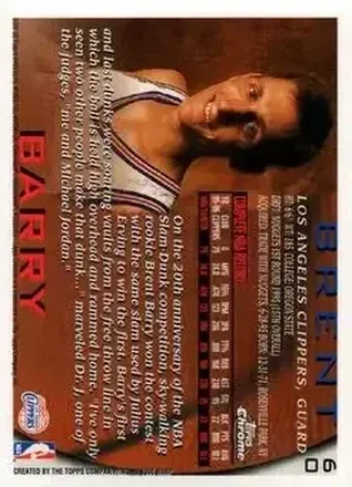 Verso de Brent Barry
