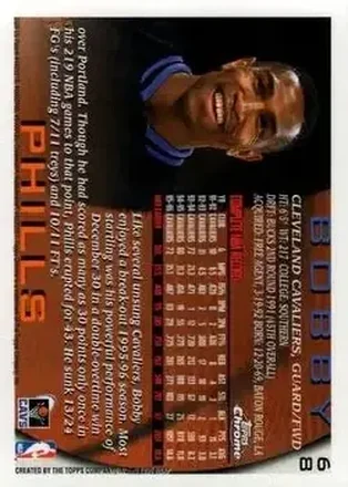 Bobby Phills 뒷면