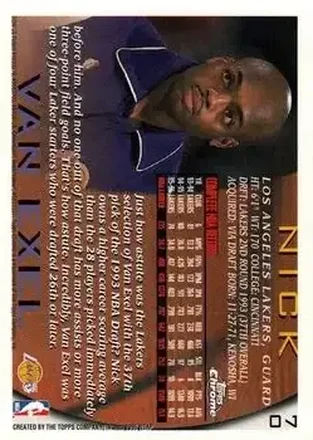 Verso de Nick Van Exel