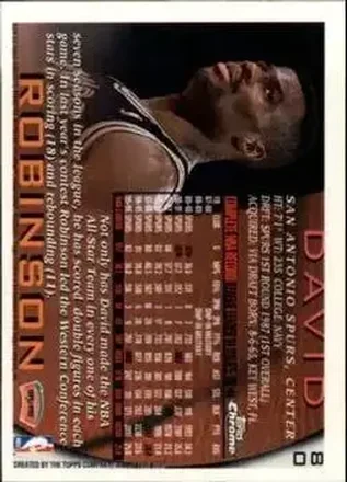 David Robinson 뒷면