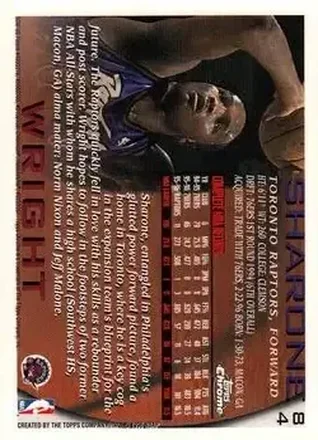 Verso de Sharone Wright
