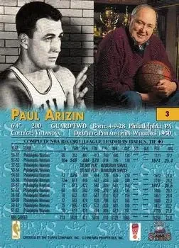 Back of Paul Arizin