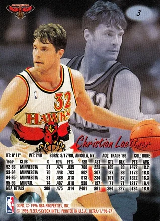 Verso de Christian Laettner