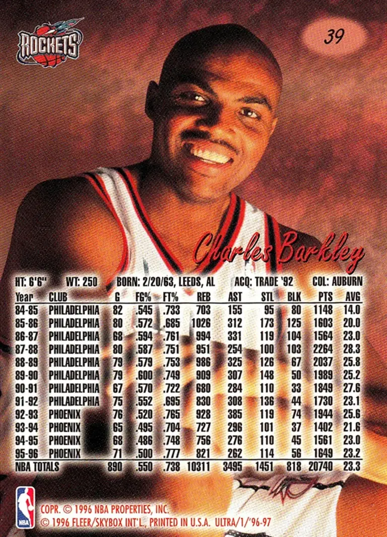 Back of Charles Barkley
