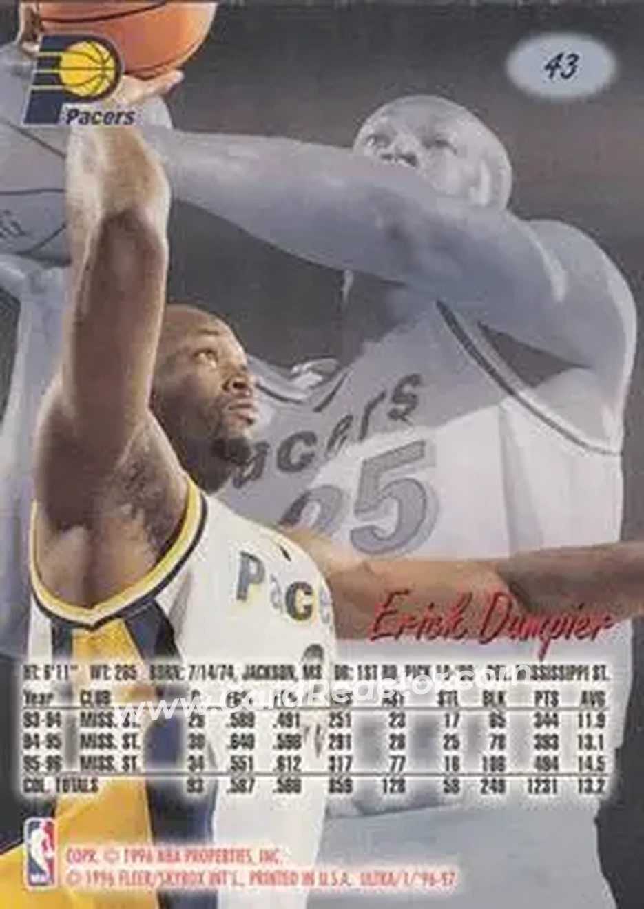 Back of Erick Dampier