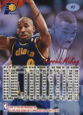 Verso de Derrick McKey