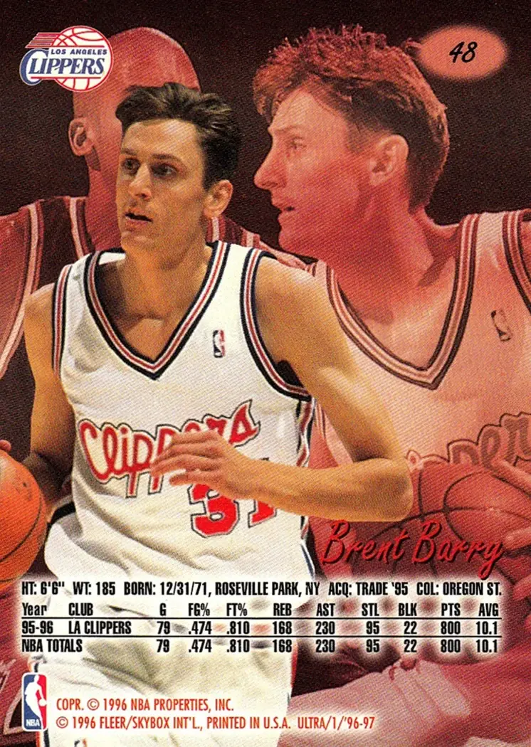 Back of Brent Barry