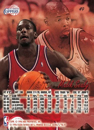 Verso de Malik Sealy