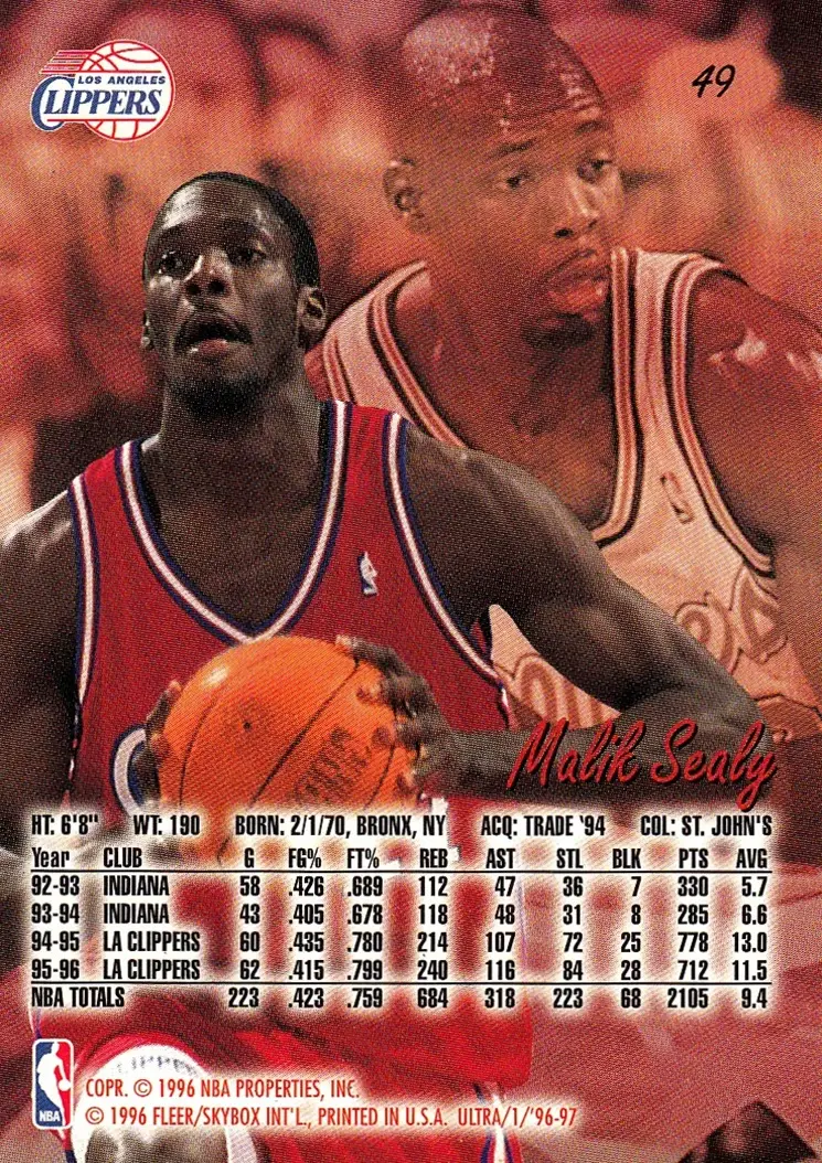 Back of Malik Sealy