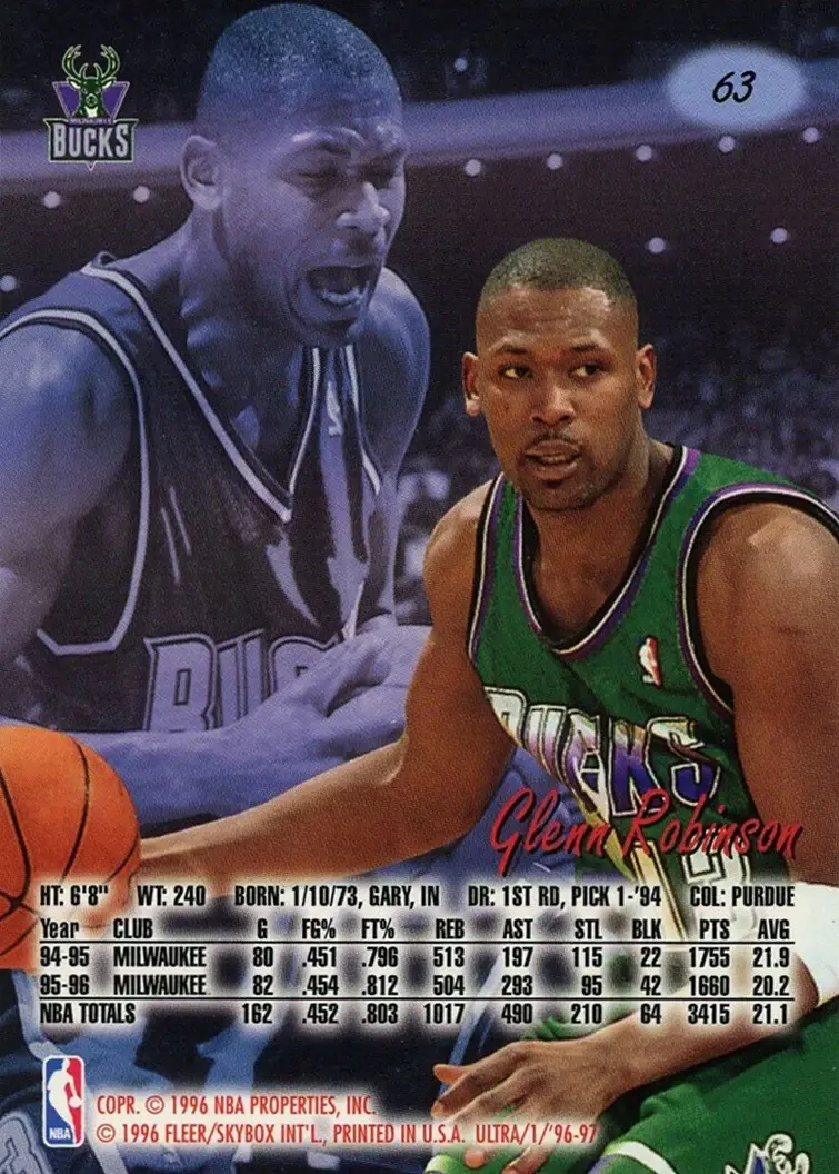 Back of Glenn Robinson