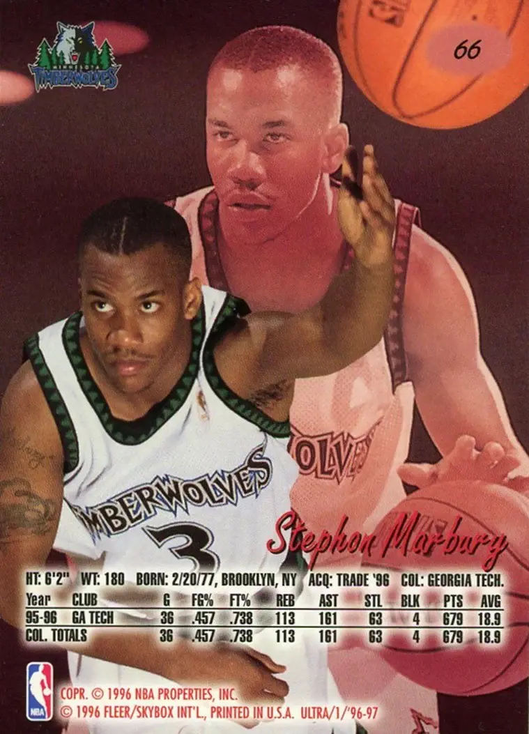 Back of Stephon Marbury
