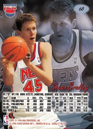 Shawn Bradley 뒷면