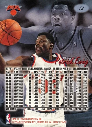 Patrick Ewing 뒷면