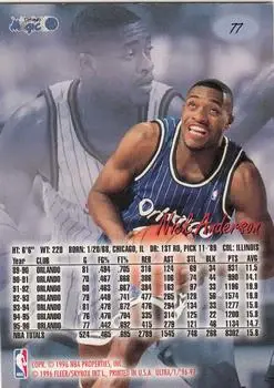 Back of Nick Anderson