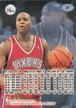 Back of Derrick Coleman