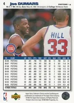 Back of Joe Dumars