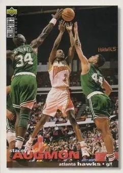 1995-96 Collector's Choice German I #6 - Stacey Augmon - Atlanta Hawks
