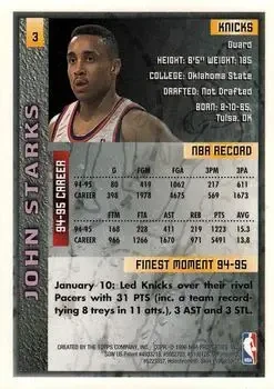 Back of John Starks