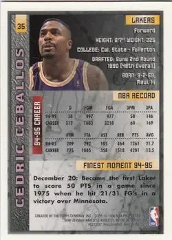 Back of Cedric Ceballos