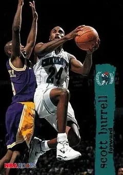 1995-96 Hoops #15 - Scott Burrell - Charlotte Hornets