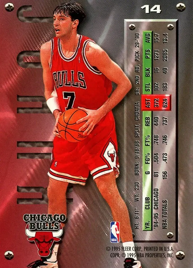 Back of Toni Kukoc