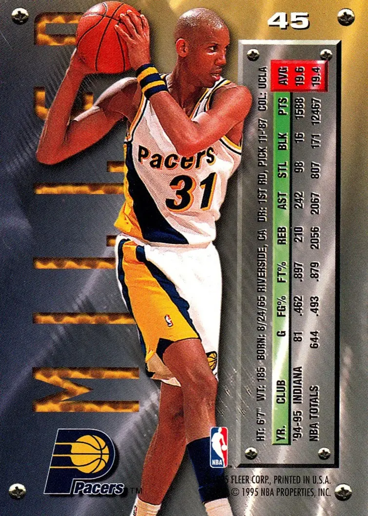 Back of Reggie Miller