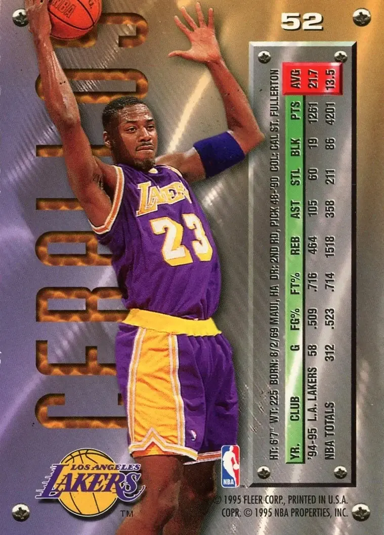 Back of Cedric Ceballos