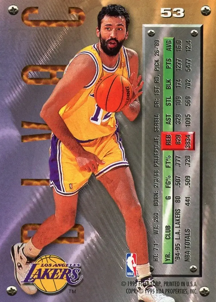 Back of Vlade Divac
