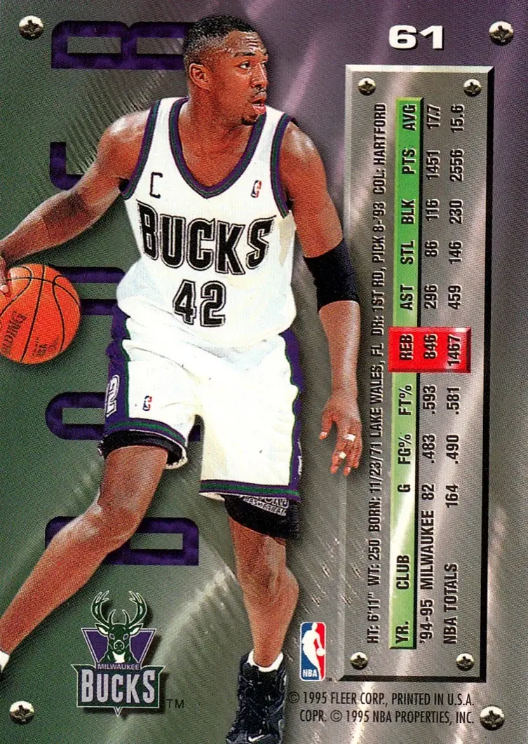 Back of Vin Baker