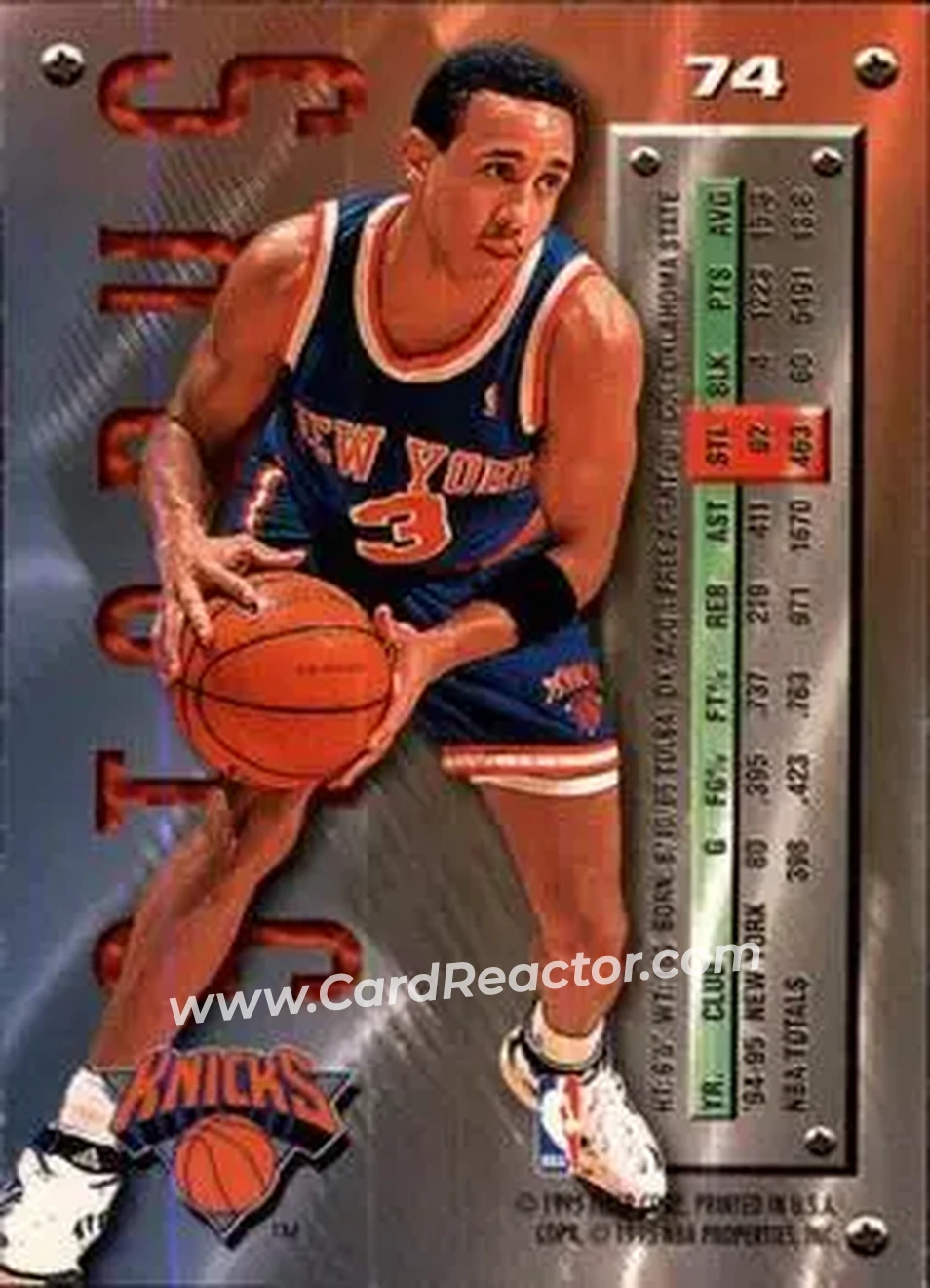 Back of John Starks