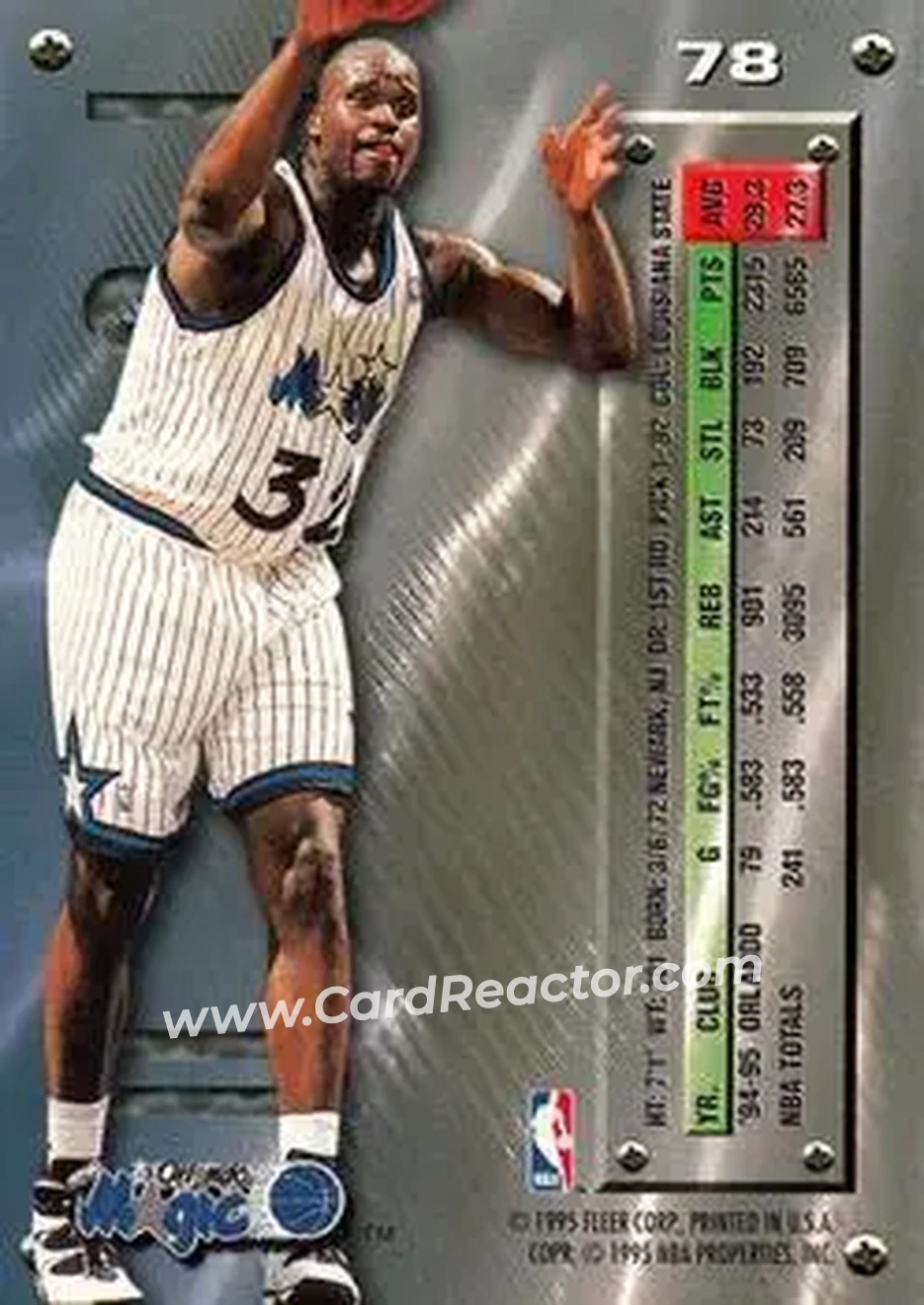 Back of Shaquille O'Neal