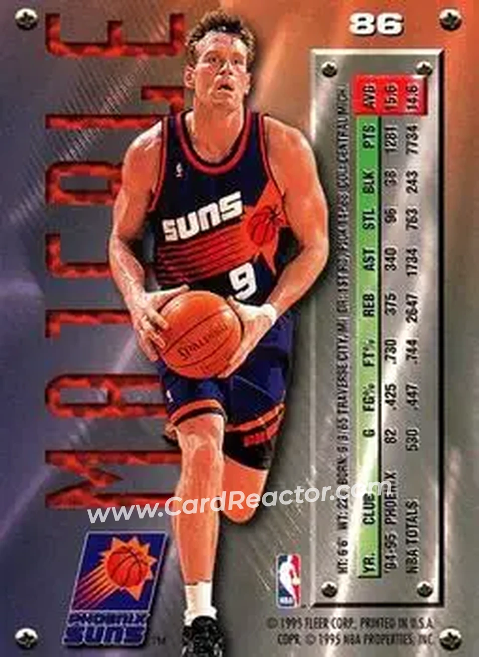 Back of Dan Majerle